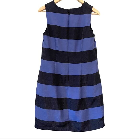 Banana Republic Rugby Stripe Shift Dress Size 6 Blue Womens Sleeveless Modest - Picture 3 of 7